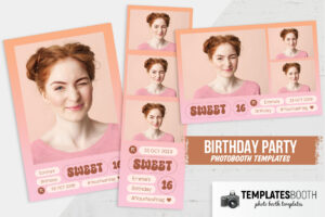 Modern Sweet 16th Photo Booth Template