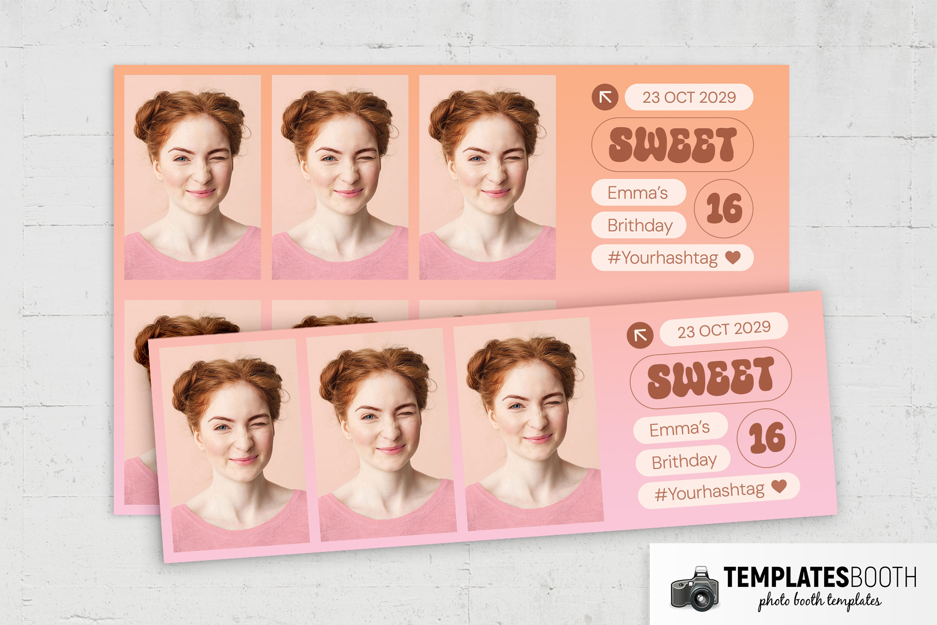Modern Sweet 16th Photo Booth Template
