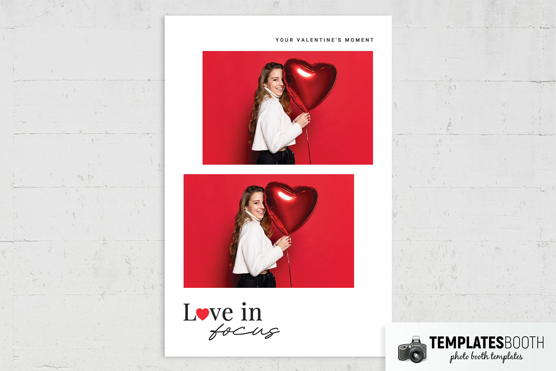 Modern Valentines Day Photo Booth Template