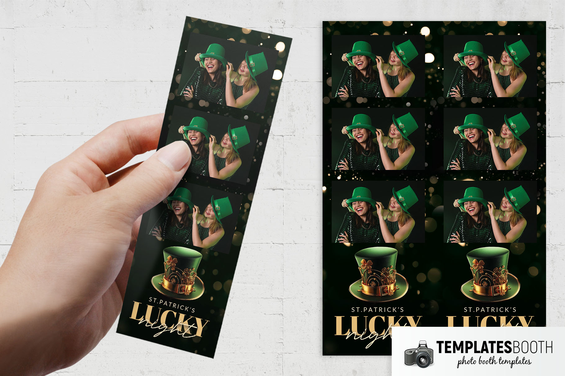 St Patrick's Day Lucky Night Photo Booth Template