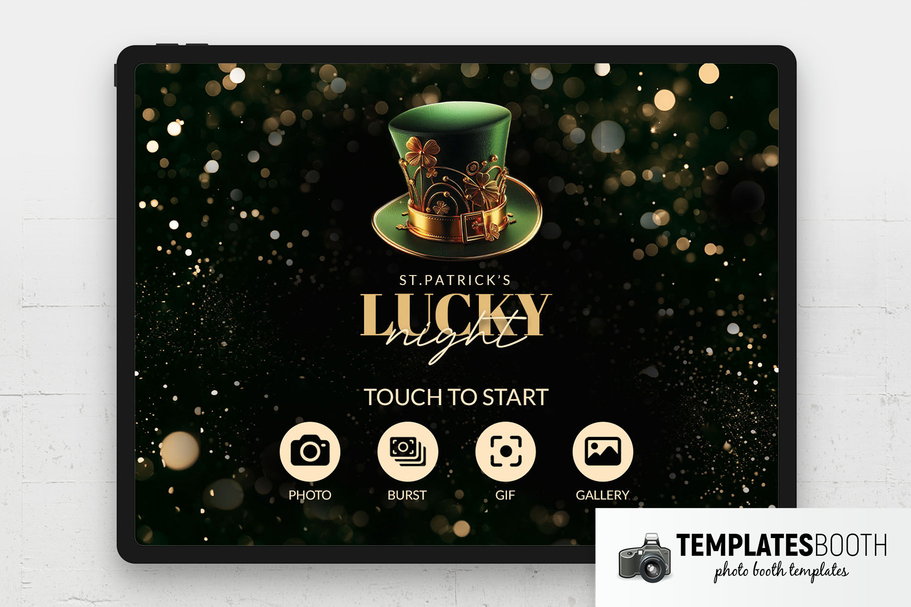 St Patrick's Day Lucky Night Photo Booth Welcome Screen