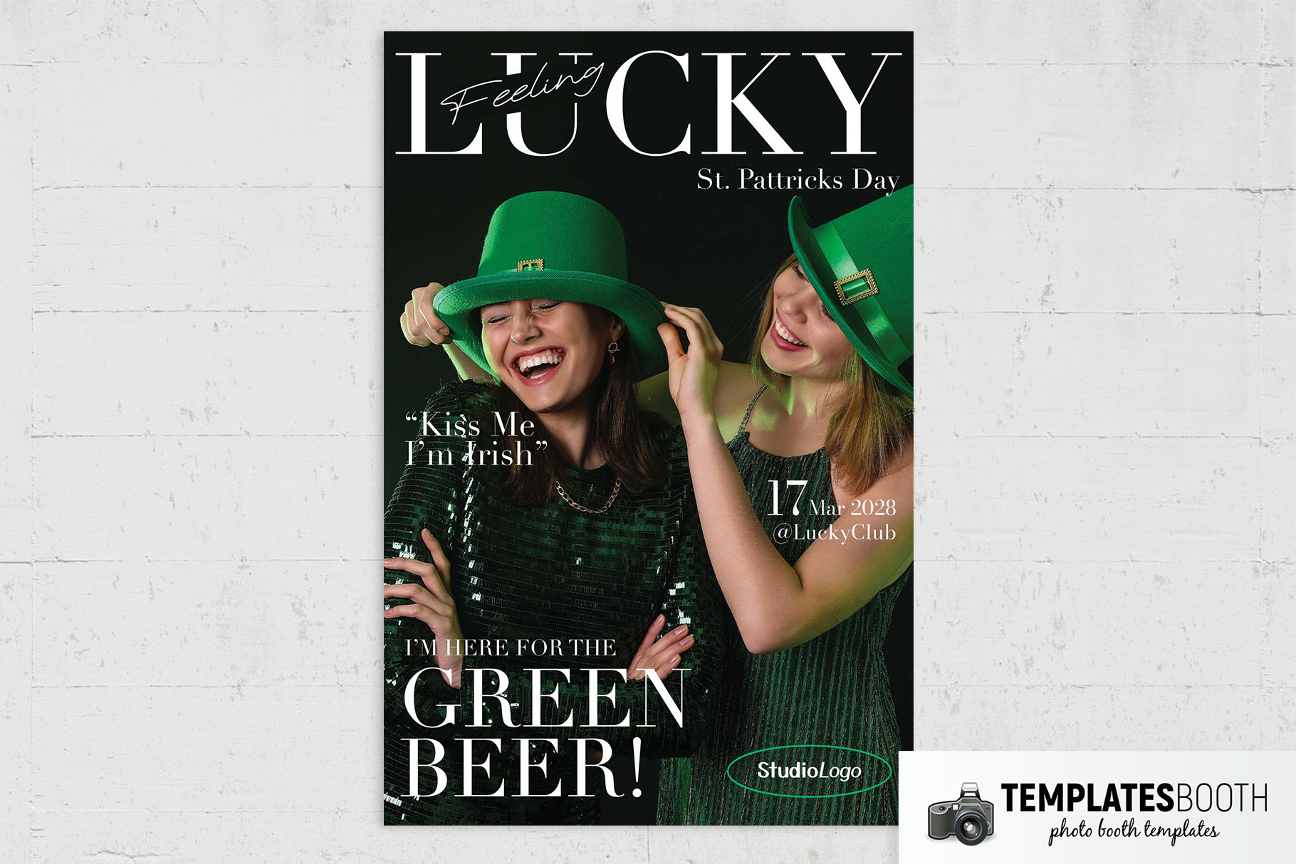 St Patricks Day Photo Booth Template