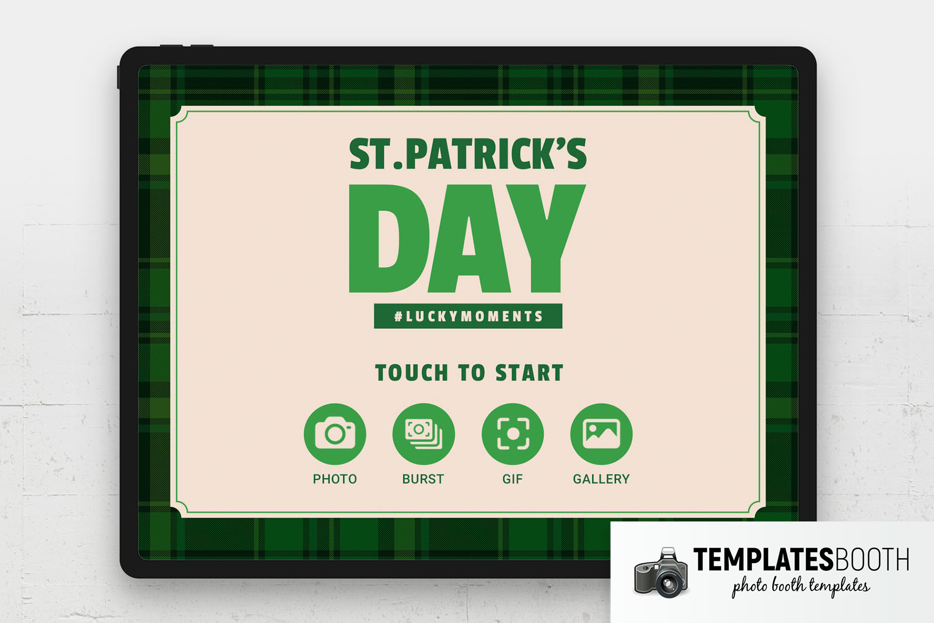 St Patrick's Day Photo Booth Welcome Screen