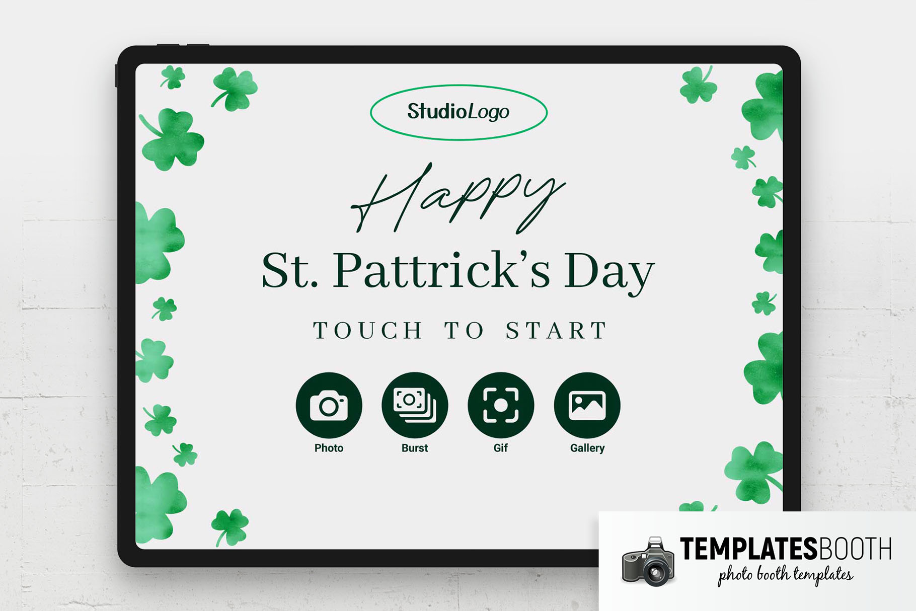 St Patricks Day Photo Booth Welcome Screen