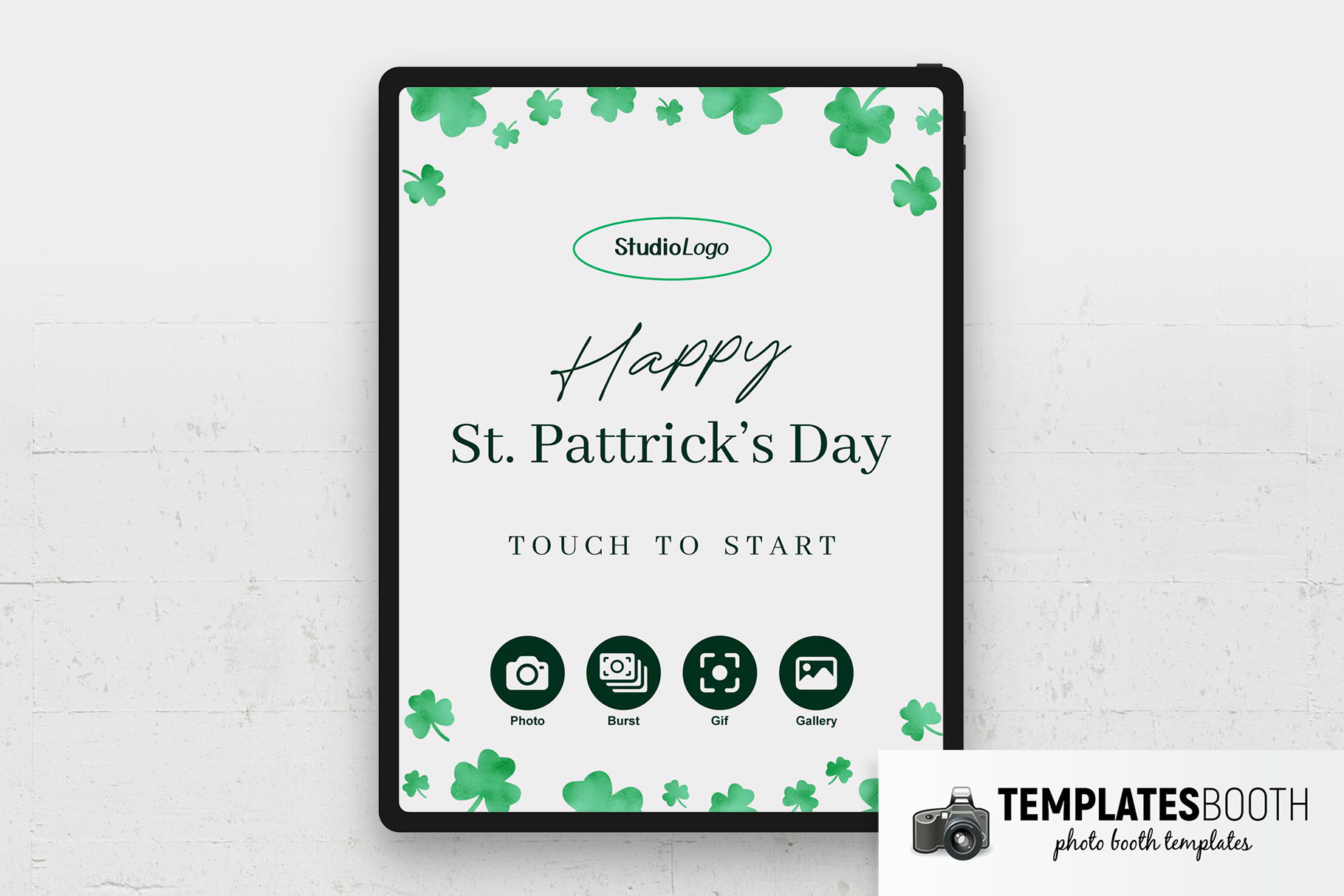 St Patricks Day Photo Booth Welcome Screen
