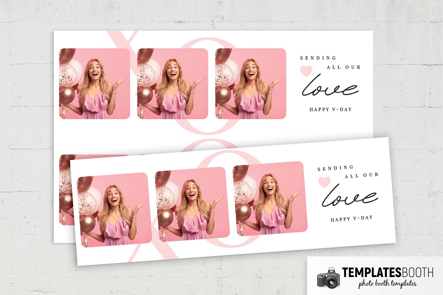 XOXO Valentines Day Photo Booth Template