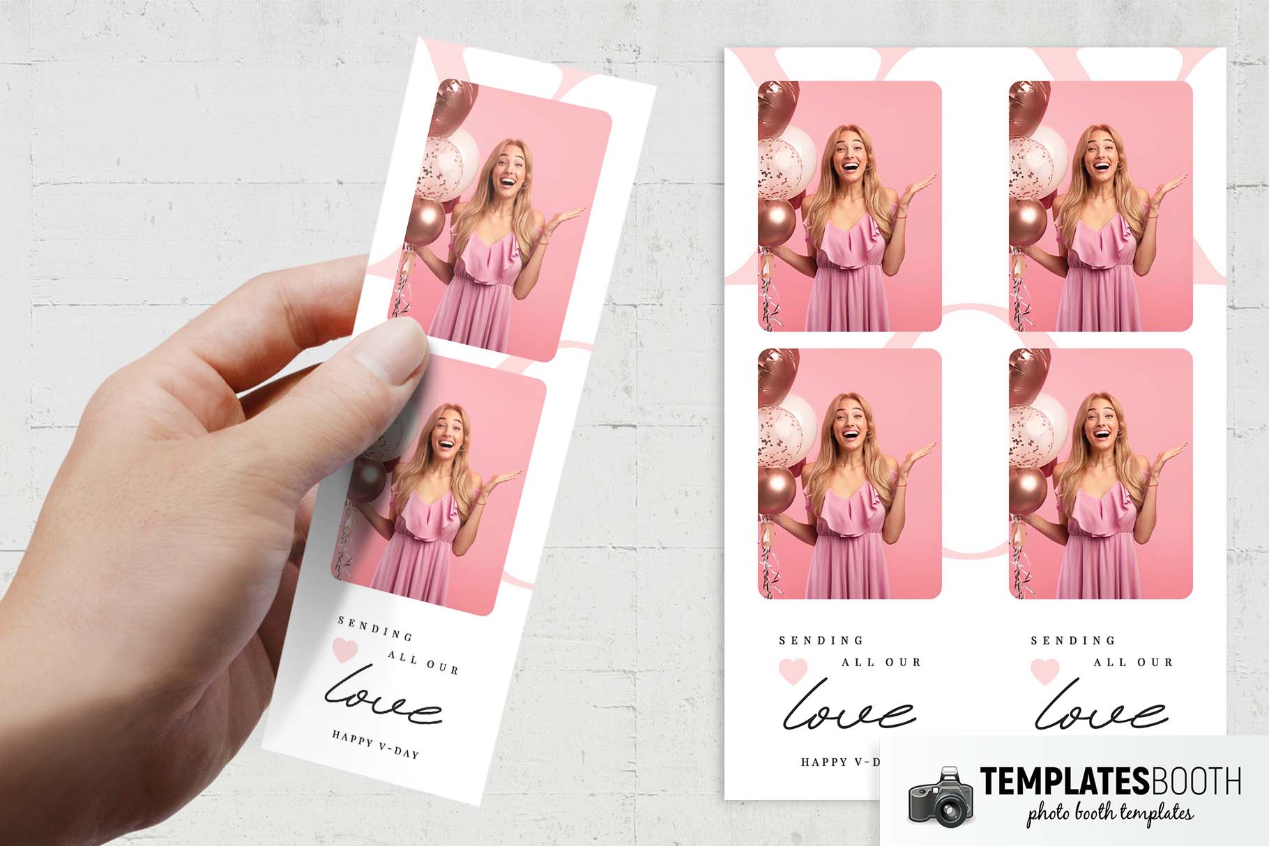 XOXO Valentines Day Photo Booth Template
