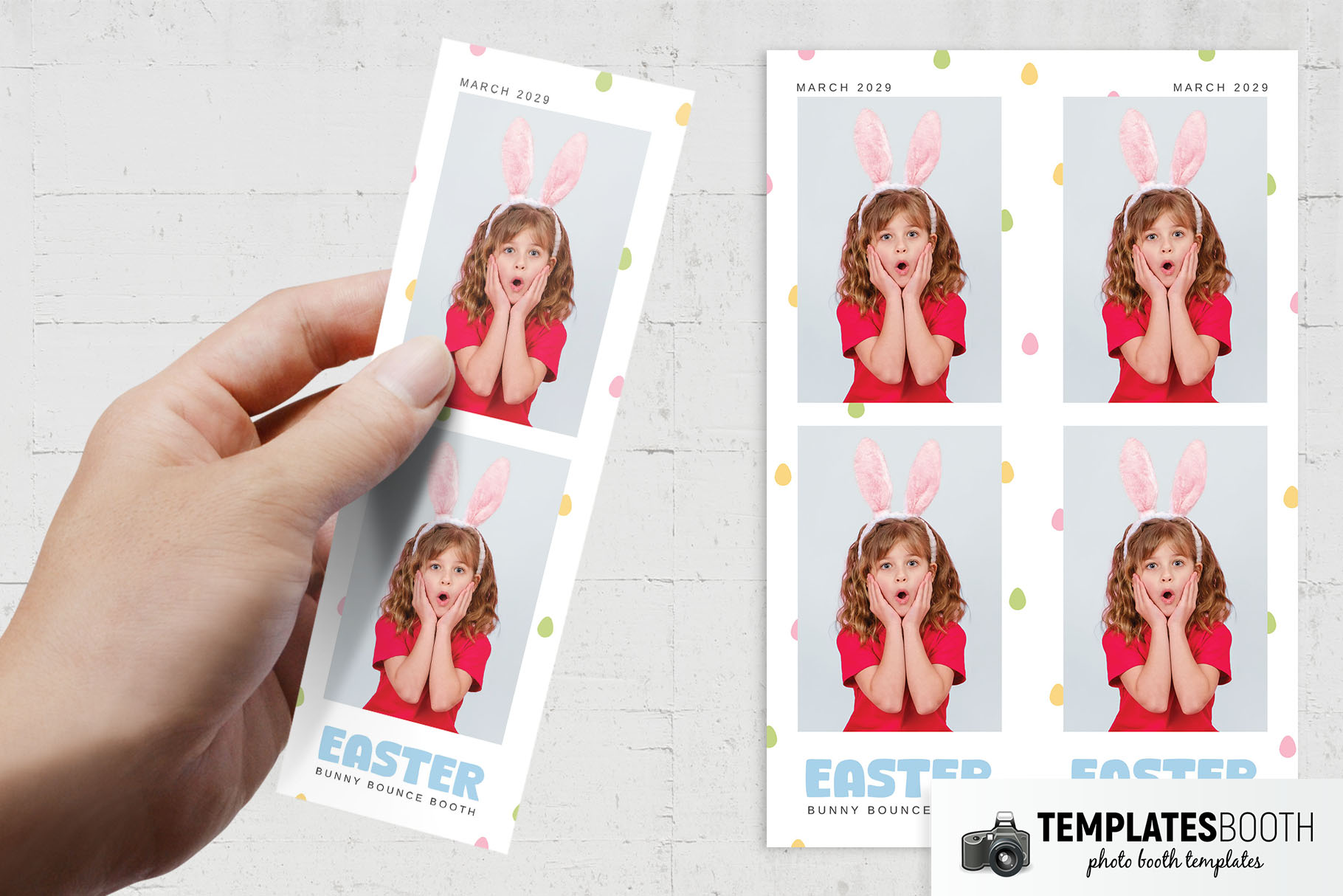 Cute Simple Easter Photo Booth Template