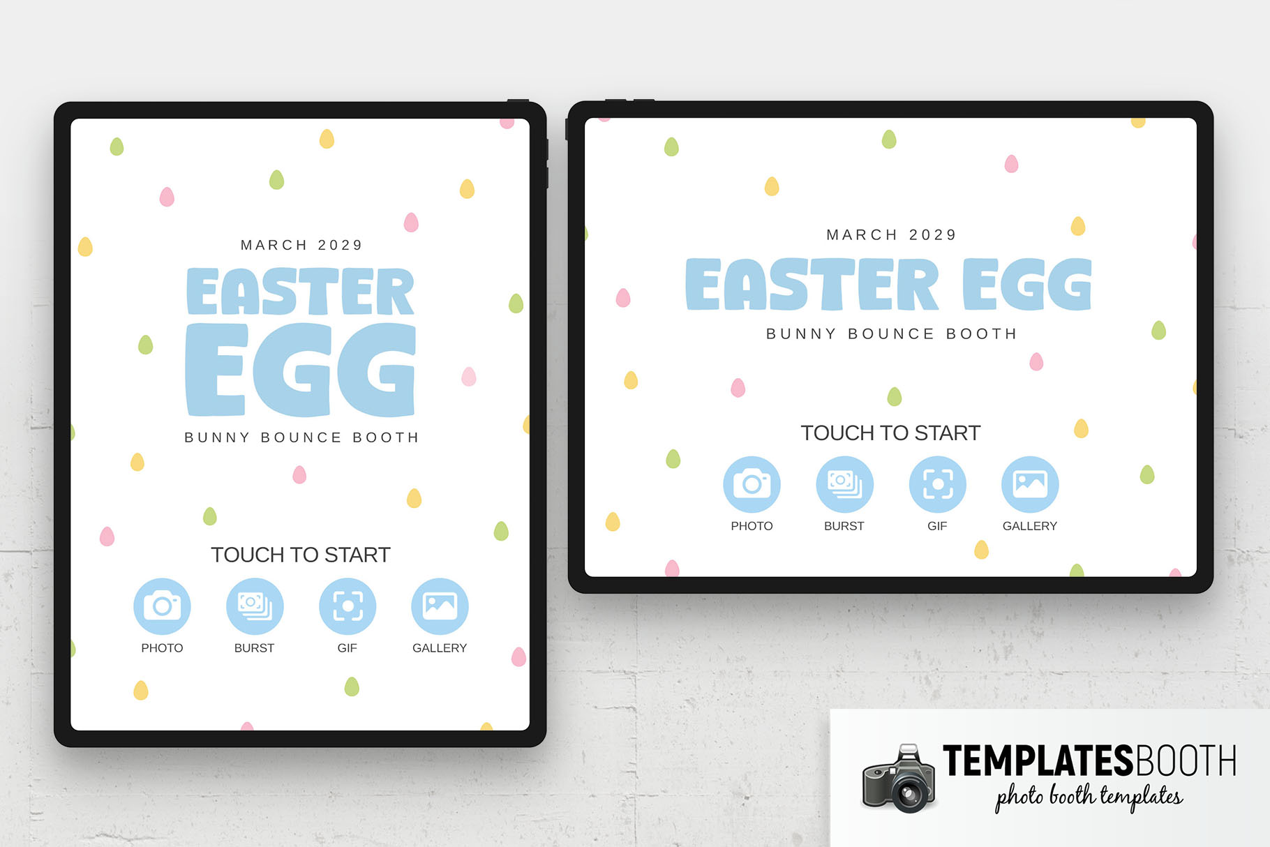 Cute Simple Easter Photo Booth Welcome Screen