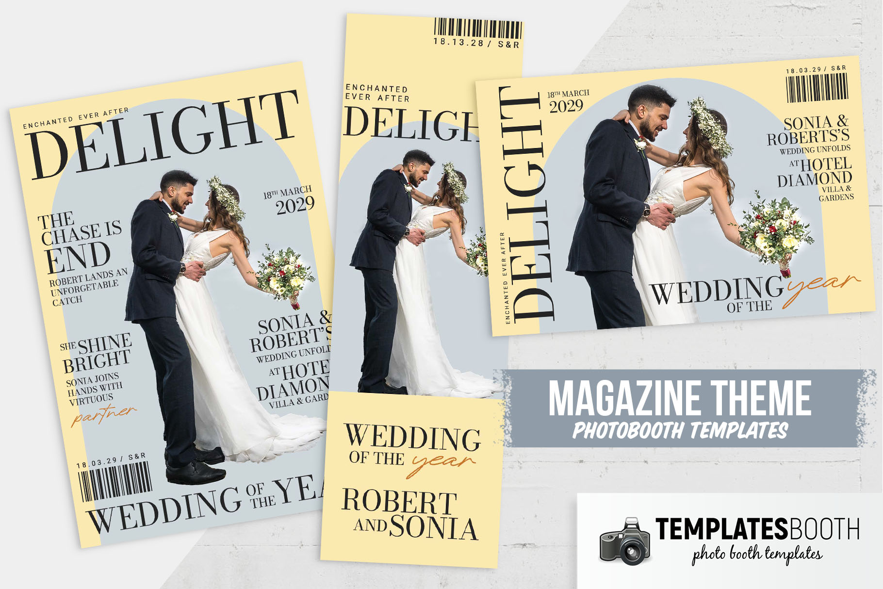 Magazine Cover Photo Booth Template