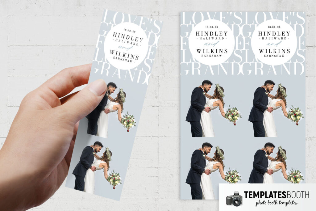 Minimalist Typography Photo Booth Template