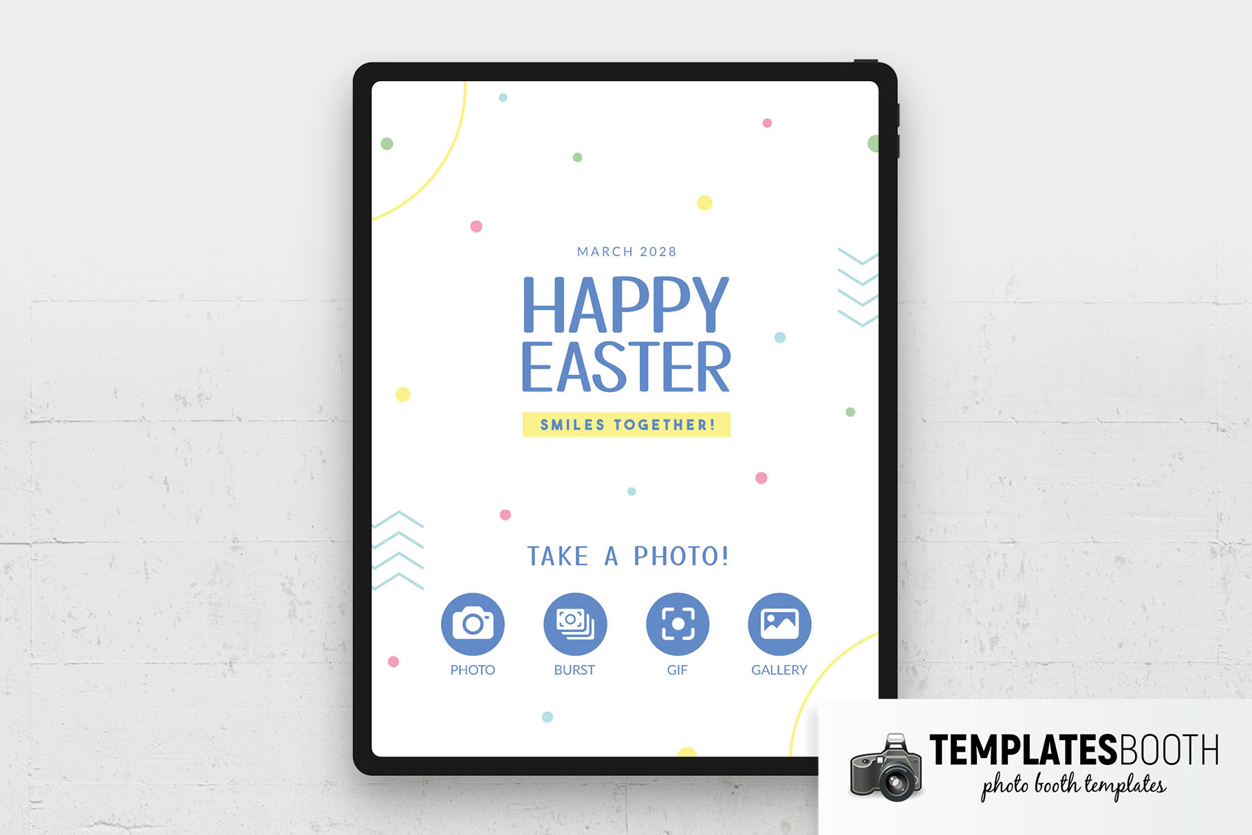 Simple Easter Photo Booth Welcome Screen