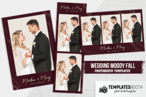 Moody Burgundy Photo Booth Template