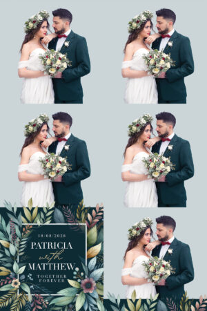 Bold Boho Wedding Photo Booth Template – 4x6 Half & Half