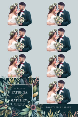Bold Boho Wedding Photo Booth Template – 4x6 Half & Half