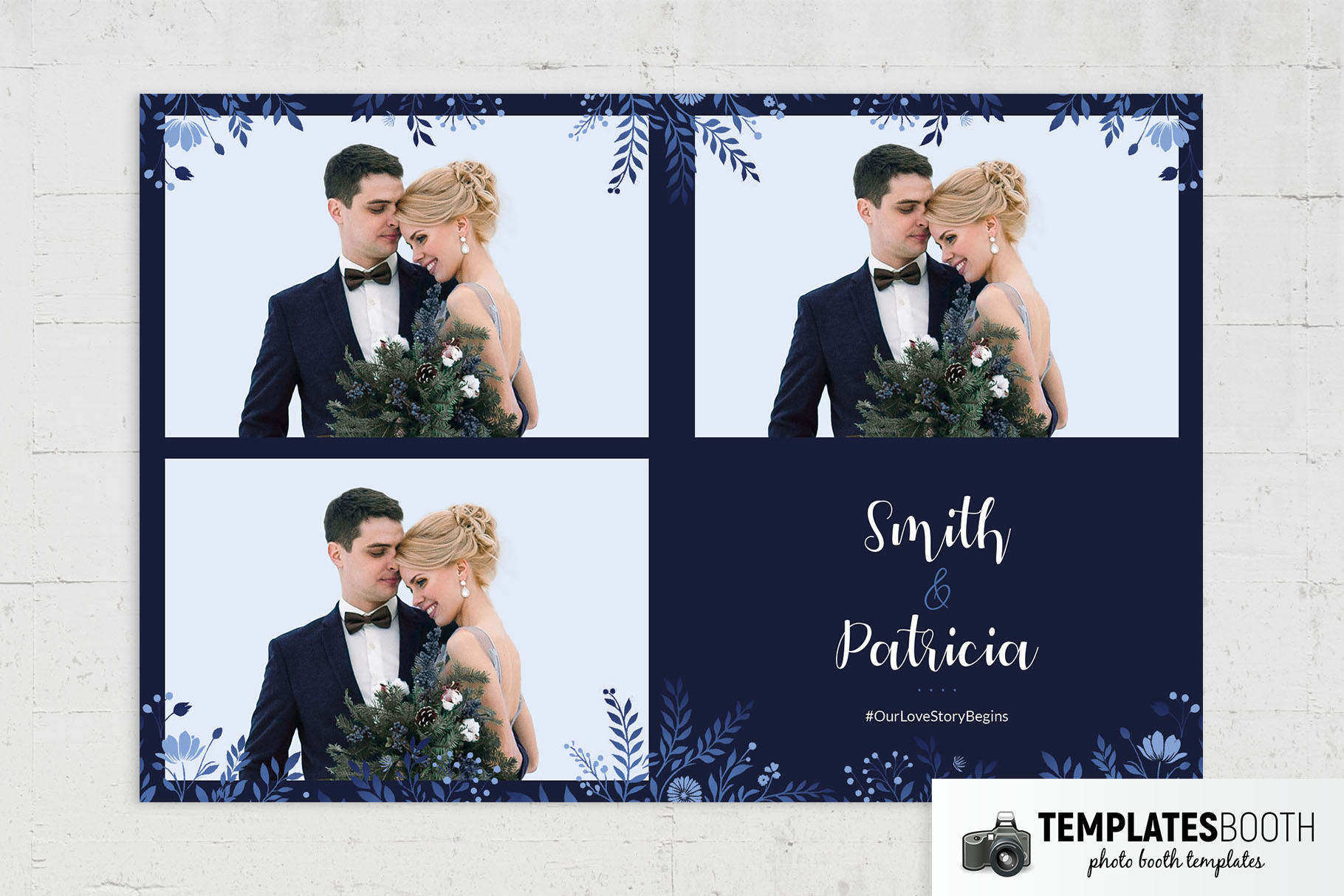 Navy Blue Photo Booth Template