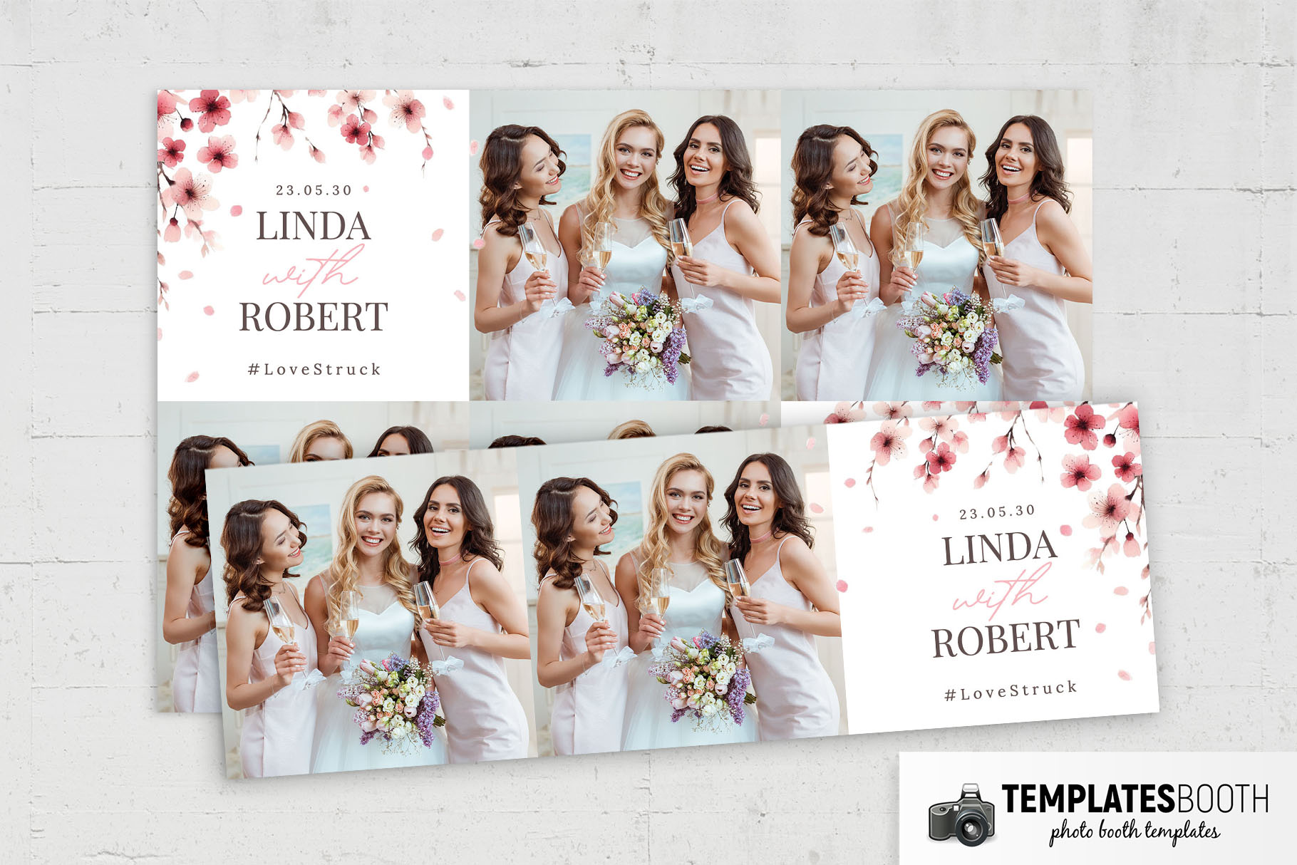 Pink Blossom Photo Booth Template