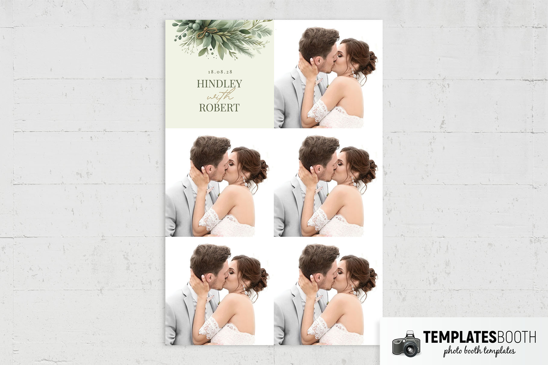 Rustic Green Photo Booth Template