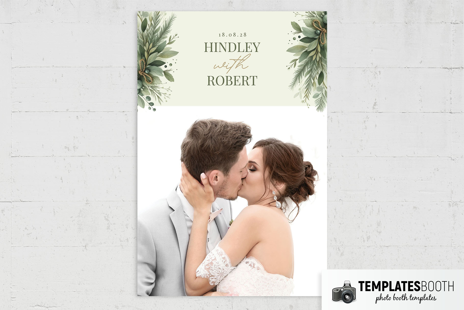 Rustic Green Photo Booth Template
