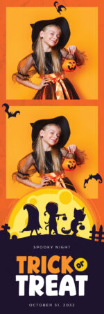 Modèle Halloween Trick or Treat pour photobooth – Bande photo 2x6