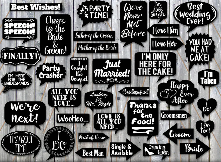 Best Wedding Photo Booth Props