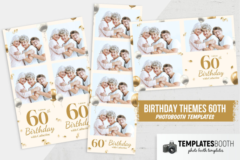 60th Birthday Photo Booth Template