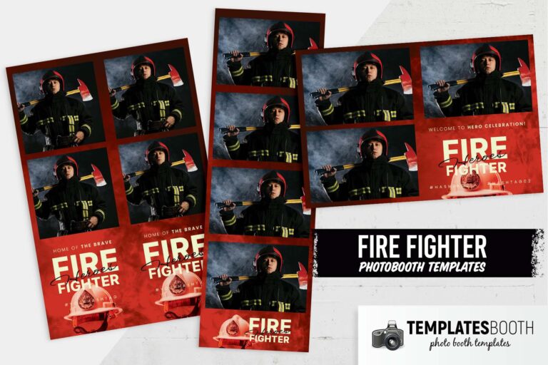 Fire Fighter Photo Booth Template