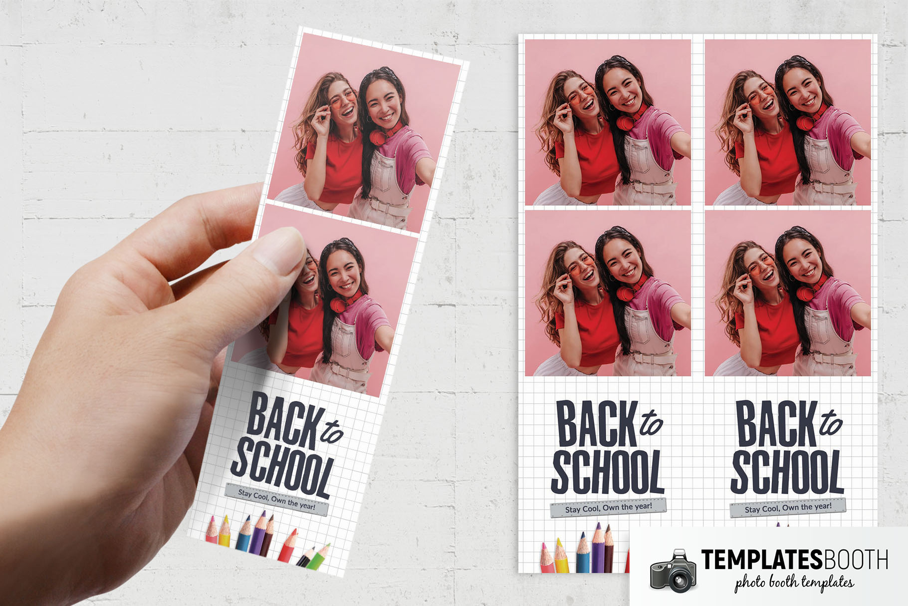 Kid's Back to School Photo Booth Template