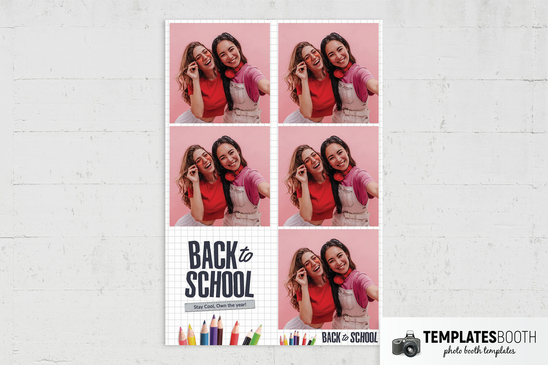 Kid's Back to School Photo Booth Template