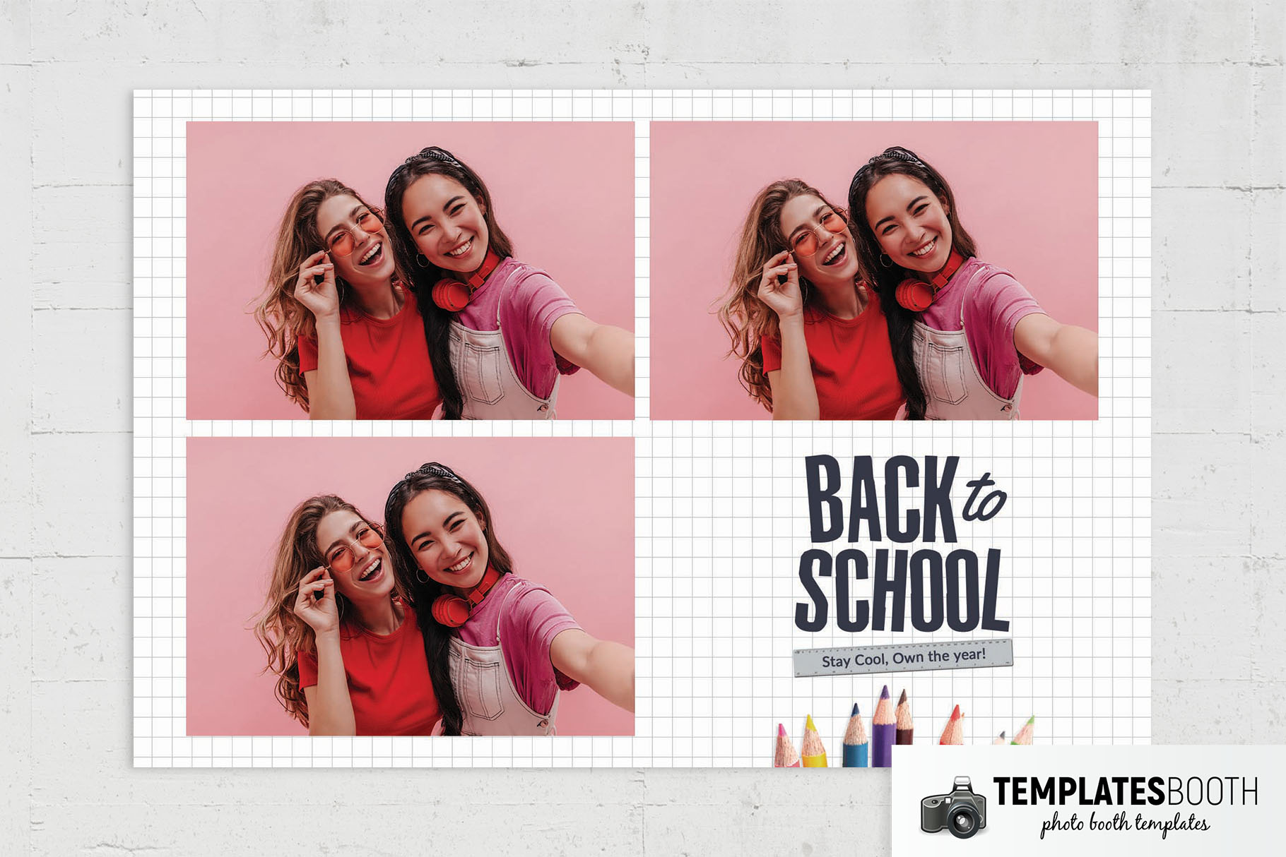 Kid's Back to School Photo Booth Template