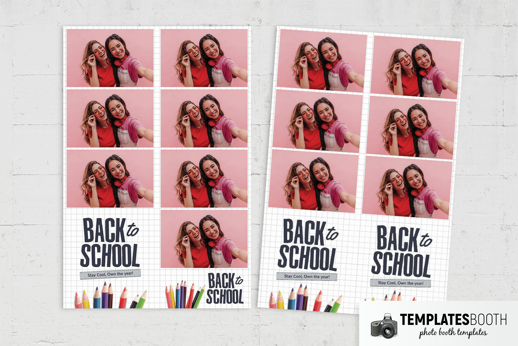 Kid's Back to School Photo Booth Template