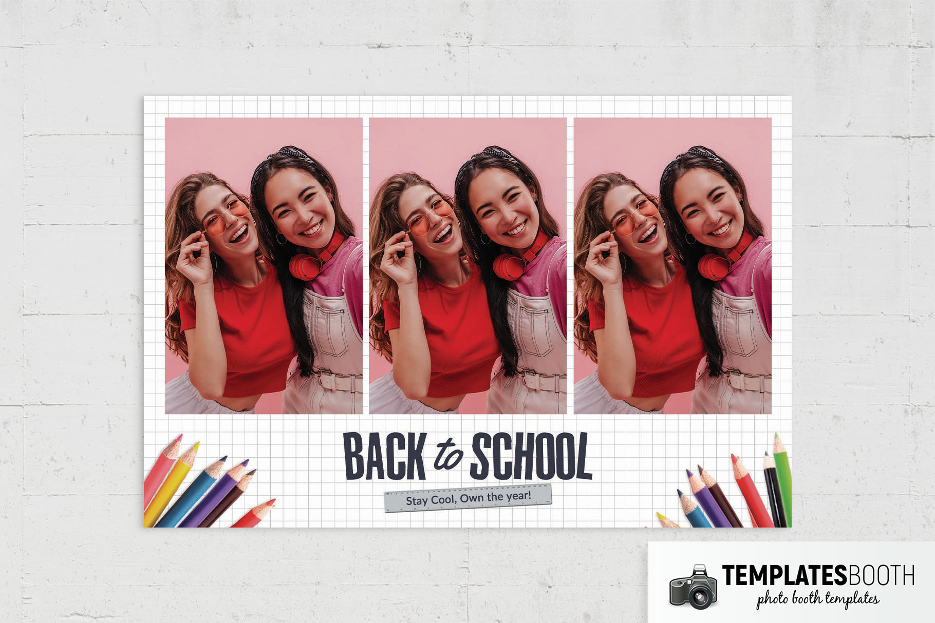 Kid's Back to School Photo Booth Template
