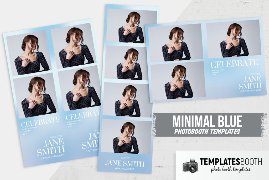 Minimal Blue Photo Booth Template