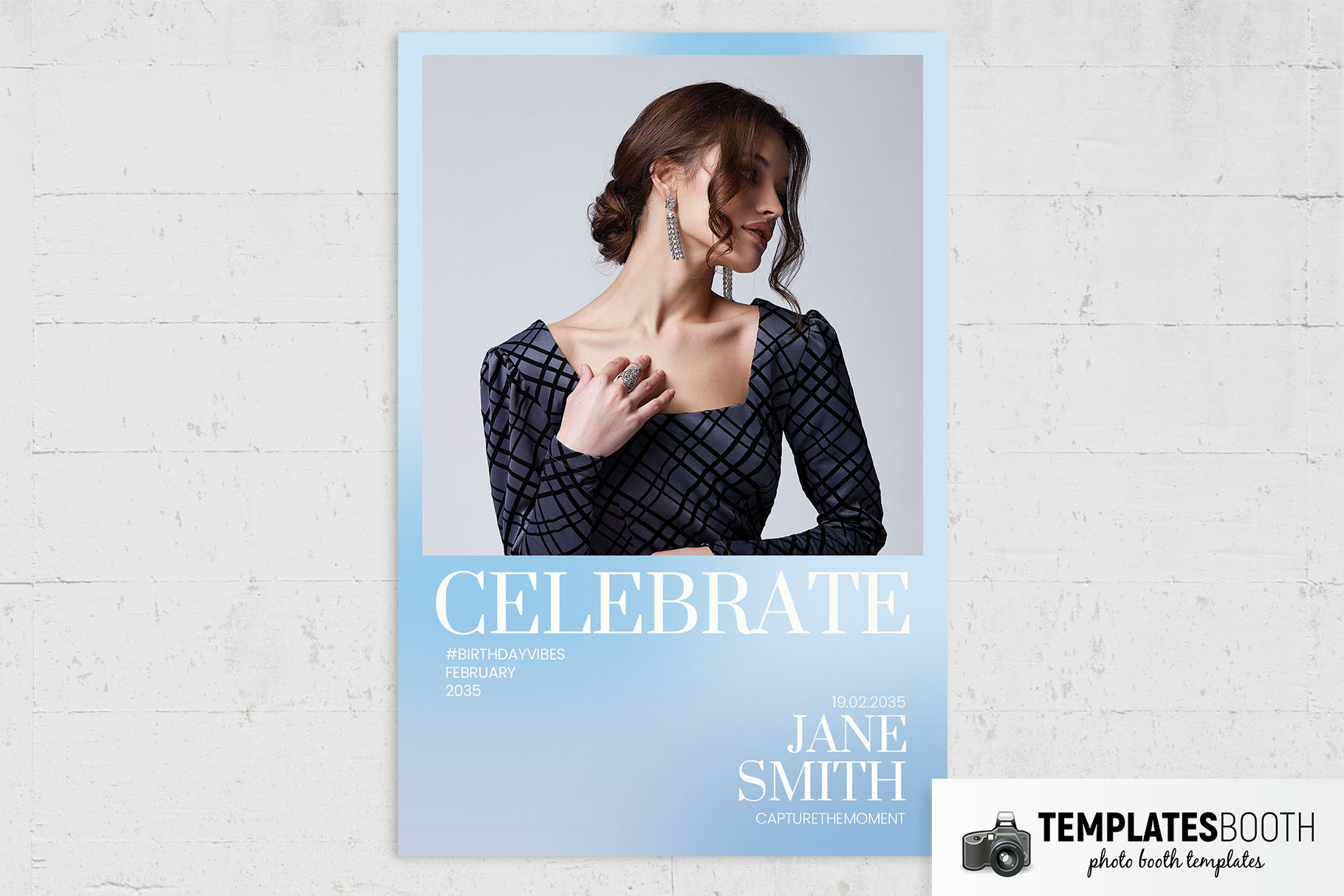 Minimal Blue Photo Booth Template