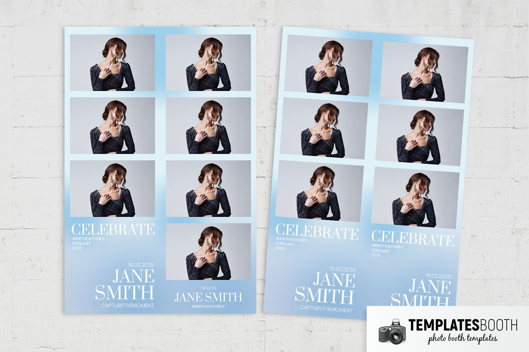 Minimal Blue Photo Booth Template