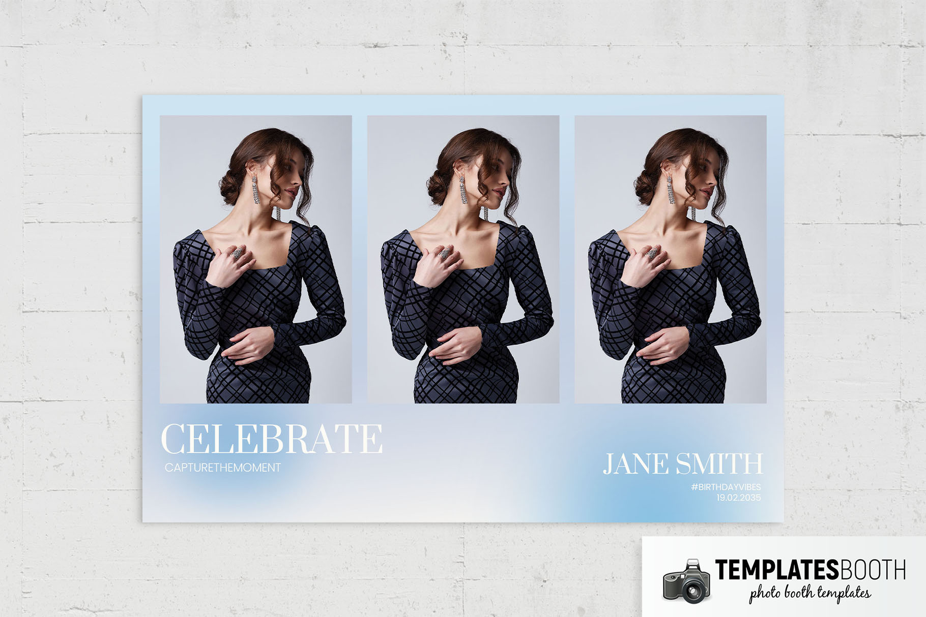 Minimal Blue Photo Booth Template