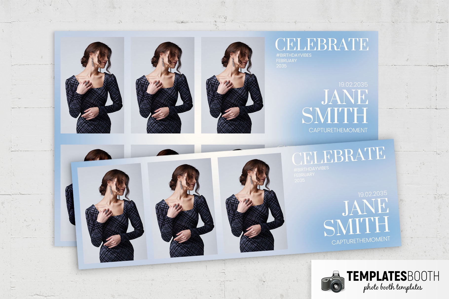 Minimal Blue Photo Booth Template