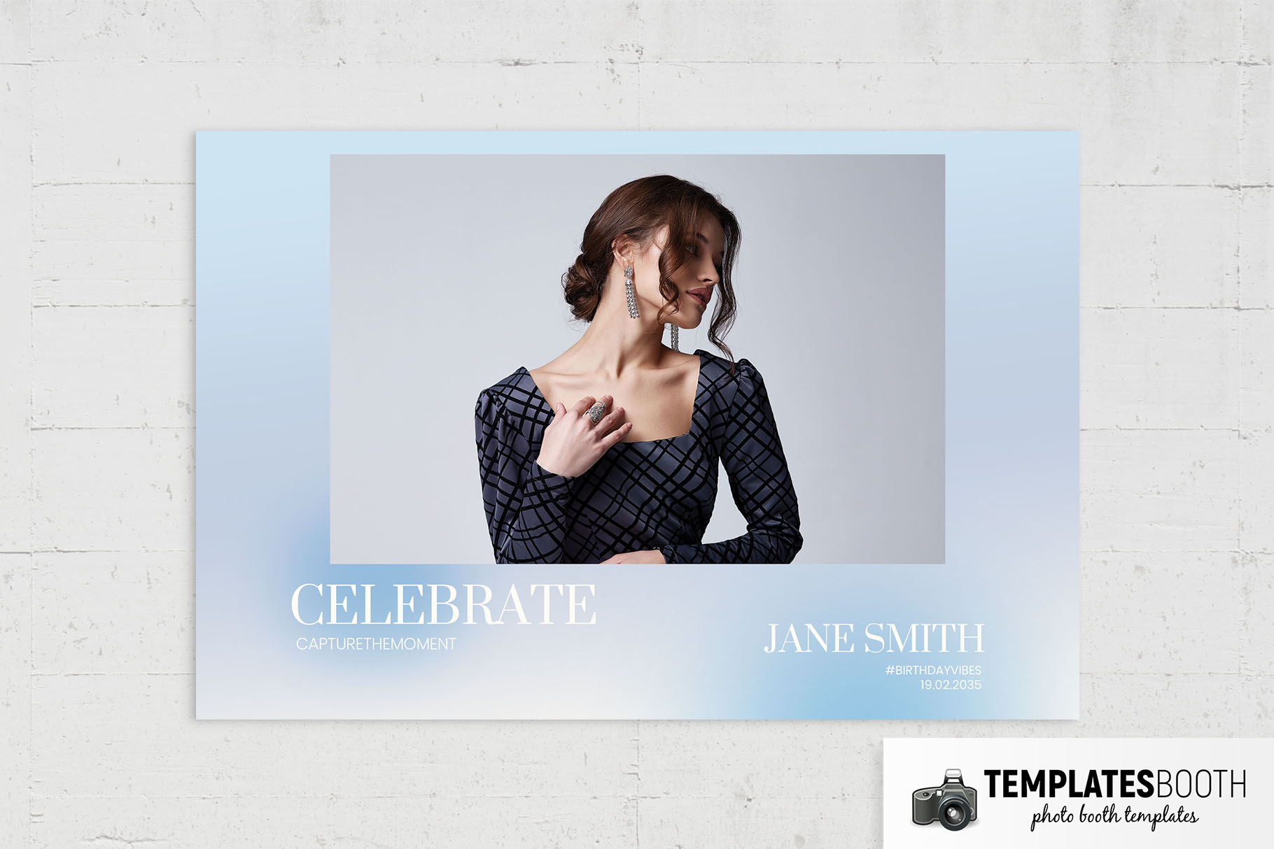 Minimal Blue Photo Booth Template