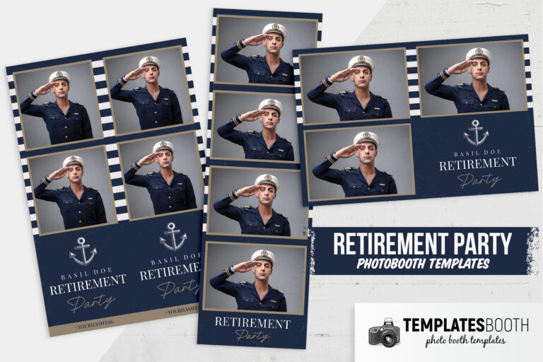 Navy Photo Booth Template