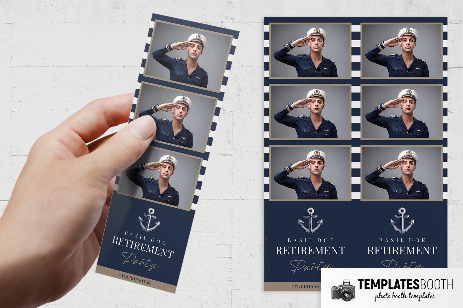 Navy Photo Booth Template