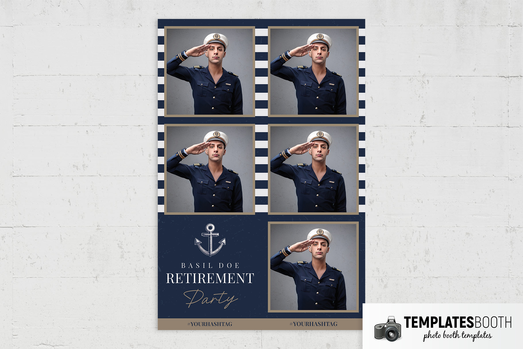 Navy Photo Booth Template