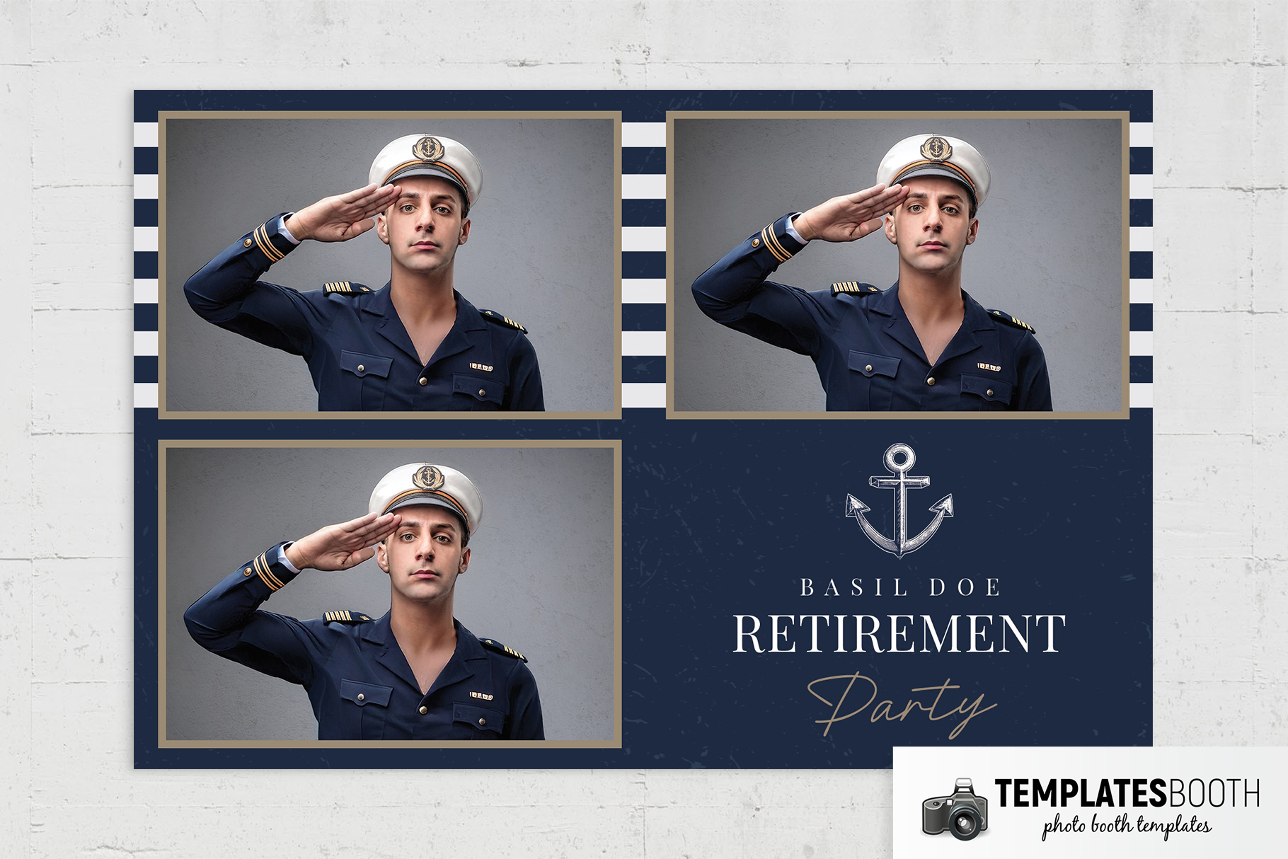 Navy Photo Booth Template