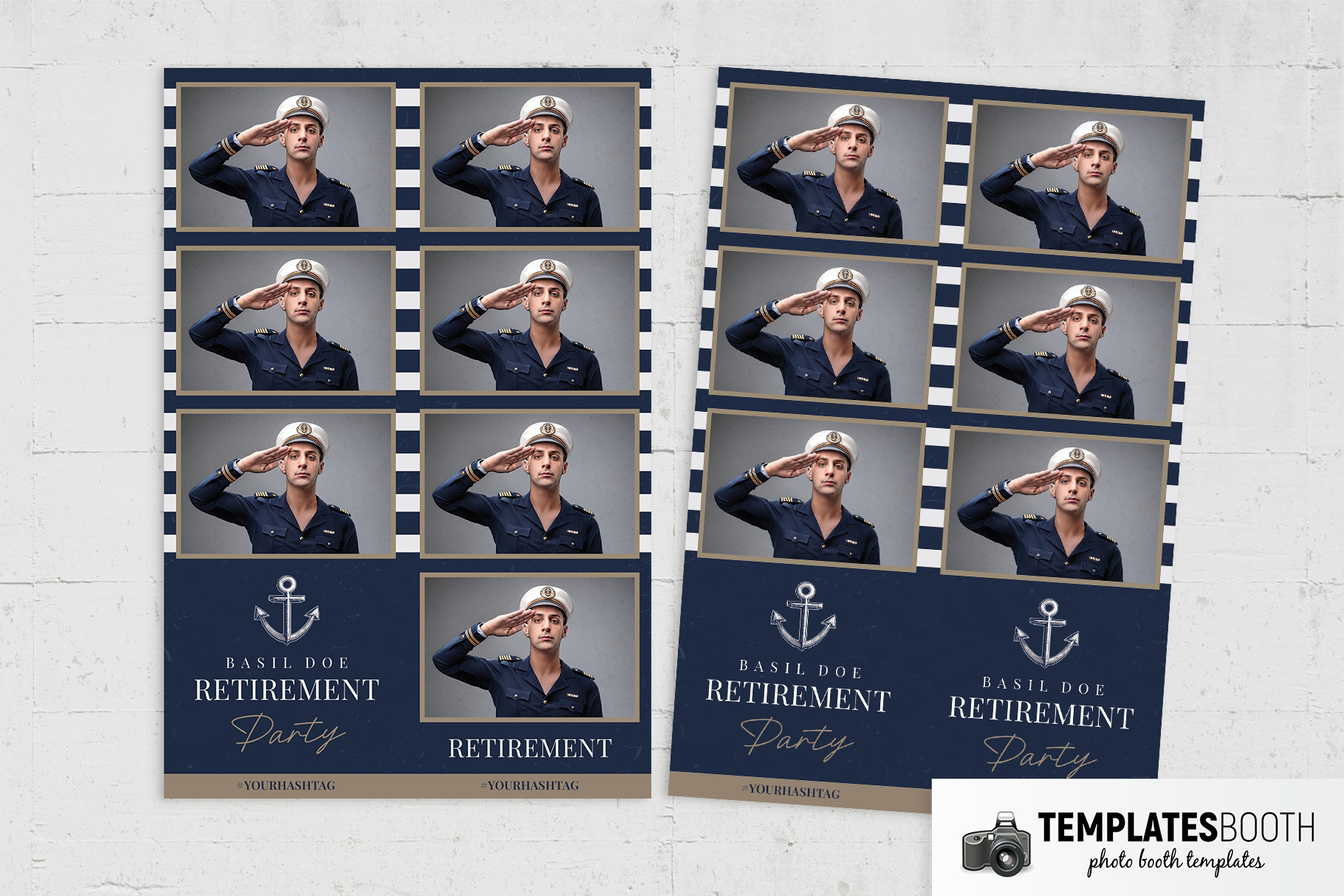Navy Photo Booth Template