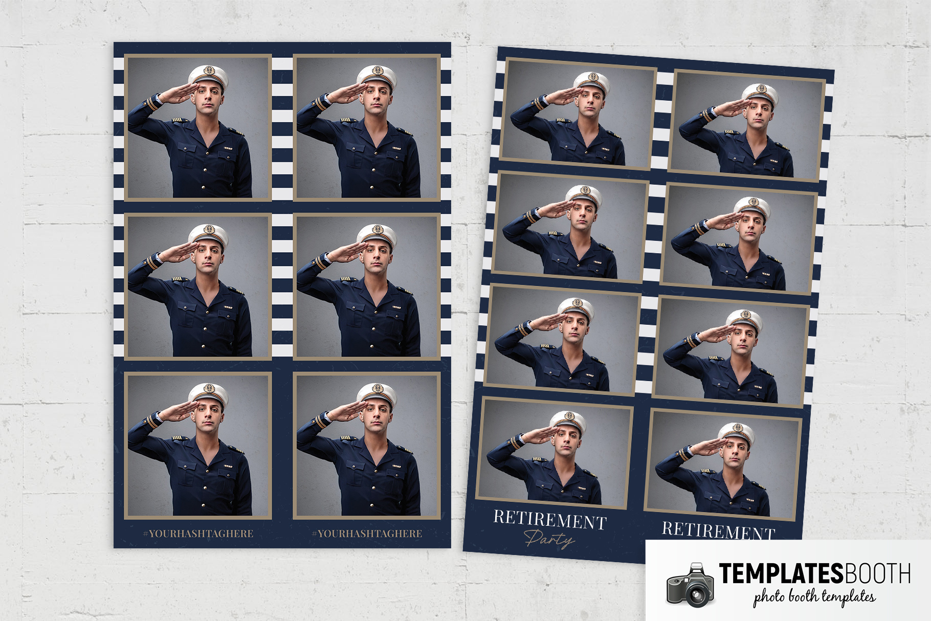 Navy Photo Booth Template