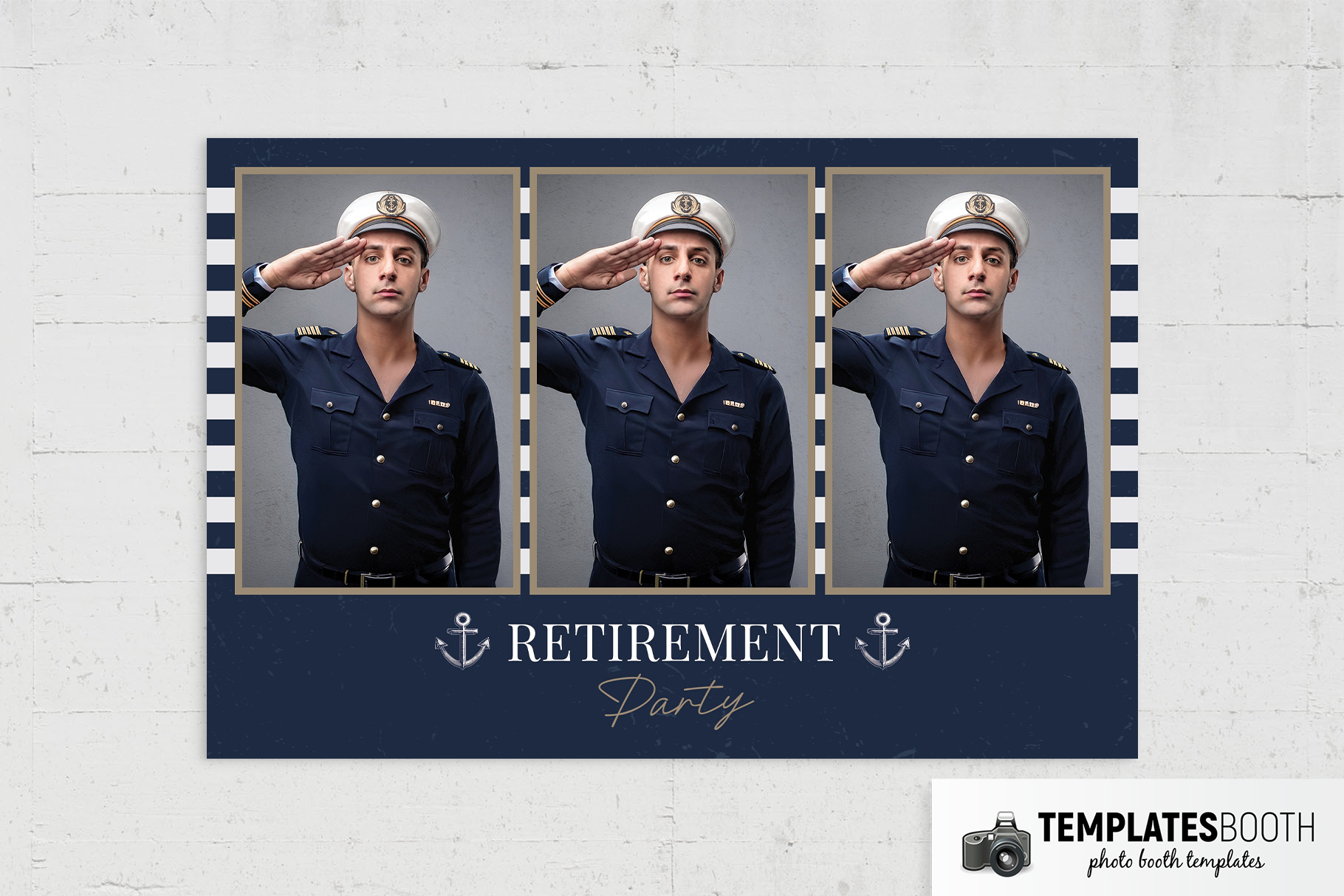 Navy Photo Booth Template