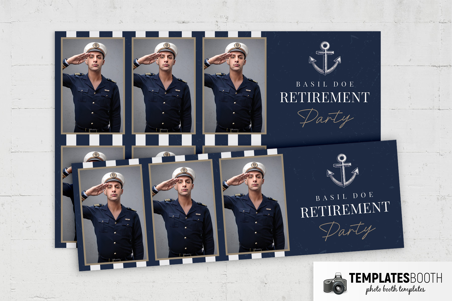 Navy Photo Booth Template