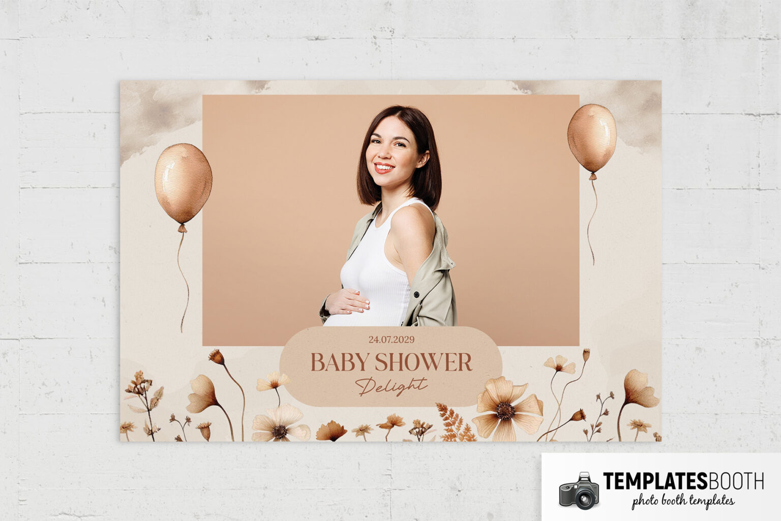 Rustic Baby Shower Photo Booth Template - TemplatesBooth