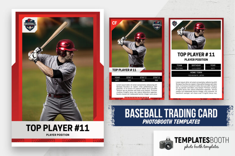 Baseball Trading Card Photo Booth Template