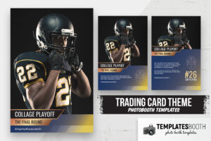 College Football Trading Card Photo Booth Template