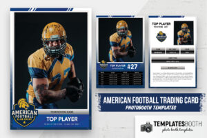 Free American football Trading Card Photo Booth Template